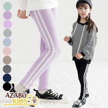 [아자브키즈] 스트릿 라인 레깅스 여아 남아 아동 쫄바지 레깅스 유아 긴바지