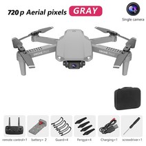 드론 new e99 pro2 rc drone 4k hd dual 카메라 wifi fpv 전문 항공 사진 헬리콥터 foldable quadcopter dron toy, 720p 회색 2xb
