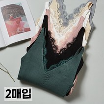 마른파이브 레이스이너 추천 레이어드 민소매 레이스나시 2매입