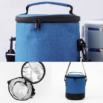 보온보냉 도시락 가방 2P세트(17.5X21CM) (블루) 피크닉보냉백 케이크보냉가방 샐러드보냉백
