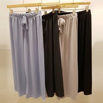 멀티 밴딩팬츠)쿨팬츠 아이스바지 9부 편안한바지 와이드팬츠 허리리본끈 통바지트레이닝복 츄리닝바지