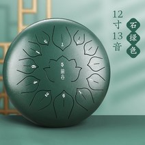 스틸 텅드럼 이색 타악기 취미악기 연주 카혼 힐링, 12인치13음석그린