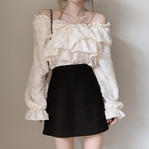 하늘하늘 봄 여름 청순한 여자친구 블라우스 선물 화이트 깔끔 선자리룩