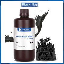 소형 uv프린터 uv평판프린터 anycubic water washable resin, 1kg 블랙