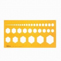 산키스 육각형판 템플릿 NO.109 디자인용품, 109, [5009201]1개
