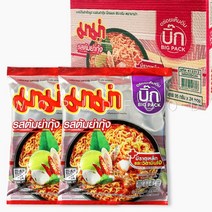 인스턴트 누들 쉬림 톰냠 90g 1Box (24개) MAMA 태국라면, 24봉