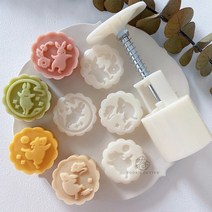 고풍스러운 토끼 화과자틀 화과자도구 베이킹 홈베이킹 월병틀 떡틀 화과자 만들기 누름판, B