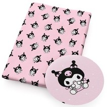 헬로 키티 폴리에스터 코튼 원단 폭 145cm 하프 야드 바느질 아동복 패치 워크 퀼트 원단 DIY 바느질 재료 린넨코튼원단, 0.5yard (45X140cm), 17 32