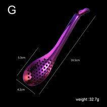 캐비어 스푼 스테인레스 스틸 소쿠리 주방 분자 요리 구멍 식기 달걀 노른자 도구, 07 G