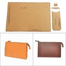 가죽공방 가죽공예도안 가죽공방 서류가방 가죽필통만들기 가죽프레스기 도안 DIY 가죽 지갑 크래프트 종이 패턴 여성1set diy 템플릿 새로운 캐주얼 패션 남성용 클러치 114