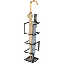 우산꽂이 자석 모던 카페 우산통 우산꽃이 우산걸이 창의적 기하학적 디자인 파라솔 홀더 철제 디스플레이, 한개옵션1, 01 Black