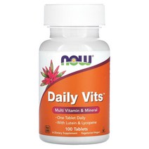 NOW Foods Daily Vits 종합비타민 미네랄 루테인 라이코펜 함유 100정, 1개