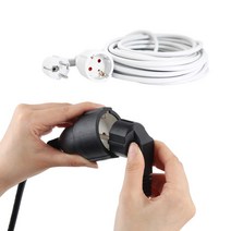 아이정 1구 연장선 케이블 연장 전기 코드 캠핑 실외 연장케이블, 연장선 10M 블랙