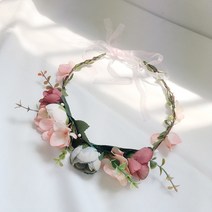 브로키 셀프웨딩 화관 빈티지라운드 브라이덜샤워 파티용품