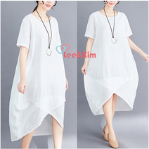 리앤킴 여성 여름 롱 린넨 원피스 MA515