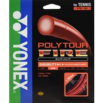 YONEX 요넥스 테니스 라켓 줄 스트링 폴리투어 파이어 125 2색 12M PTGF125, 레드