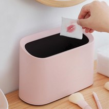 호텔 화장대거치용 간편세척 미니휴지통 음식점 분리수거 인테리어, 블루