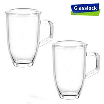 글라스락 손잡이 빅 머그컵 530ml, 투명, 2개입