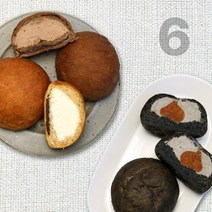 그림의빵 설탕없이 달콤한 저탄수 저당 크림빵 3종 세트, 6입, 우유/초코