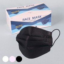 당일배송 무배 대형 일회용 3중구조 부직포 덴탈 블랙 핑크 화이트 마스크 10매 20매 50매 캔디플래닛, [MK001]위생마스크(화이트), 50개입