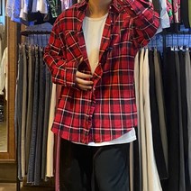 어썸블랑 오버핏 체크남방셔츠 3컬러