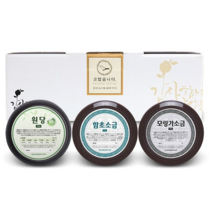 단짠 항아리 원당 250g + 함초소금 420g + 모링가소금 450g 선물세트 D3, 7세트