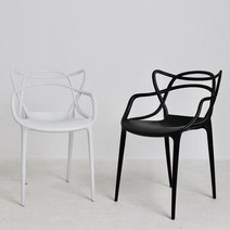 카페 플라스틱 인테리어 디자인 원룸 의자 마스터체어, 블랙, 1개