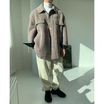 남자 겨울 오버핏 마르 무스탕 데일리 카라자켓 4컬러