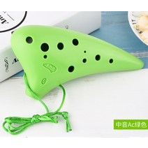 TNG 메조 C톤 플라스틱 초보자 레진 학생 오카리나, T08-메조소프라노 AC그린풀세트
