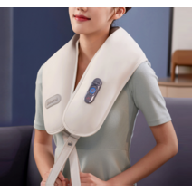승모근 마사지기 목 어깨 온열 찜질 안마기 지압 휴대용 여행용 가정용 선물, 마사지 숄