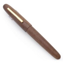 Jinhao 9056 천연 나무 만년필 수제 M/F 펜촉 잉크 펜 및 컨버터|Fountain Pens|, 1개, F Nib, Peach Wood