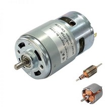 소형모터 감속기 기어드 진동 775 고속 DC 모터 12V 24V 3500-6500RPM 소형 브러시 DIY 수제 팬, 12V 5000rpm, Motor with bracket, 1개