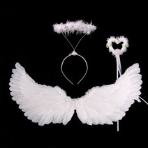천사날개 천사 머리띠 파티 사진촬영 할로윈 소품, 천사날개(소)