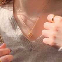 로스도스 coin necklace (silver 925) - 데일리로 하기 좋은 깔끔한 코인 은목걸이
