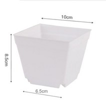 아스케이지 7cm 10cm 미니 꽃 성장 냄비 화분 플라스틱 상자 모종 트레이 정원 도구 이식 보육, white 10cm_2pcs