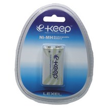 E-KEEP 렉셀 9V 충전지 사각건전지 1000회 충전가능 이킵 9V 충전지, 1개