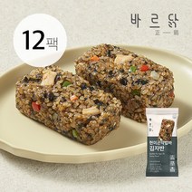 바르닭 현미곤약밥바 김자반, 현미곤약밥바 김자반 12팩, 12개