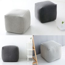 낮은 사각 화장대 보조 울 푸프 패브릭 의자 병원 이동식 간이 스툴 테이블 1인 가구, 라이트그레이1개