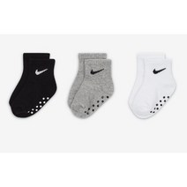나이키 골프 트레이닝 운동 양말 미드 하이 니 삭스 베이비 그리퍼 앵클 삭스(3켤레), 12-24M