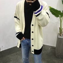 스트릿제이 배색 포인트 루즈핏 가디건
