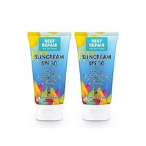 Reef Safe Sunscreen SPF 50 (2 Pack) - All Natural Travel Size Water Resistant Moisturizing Biodegradable Broad Spectrum UVA/UVB Coral Friendly Mineral