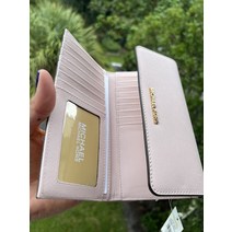 마이클코어스 Michael Kors 여성 레이디 PVC 또는 가죽 삼중 클러치 신용 카드 홀더 지갑 시그니처 손목지갑