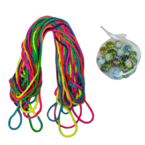 생활상식 실뜨기 놀이 무지개실 10개 구슬 20개 세트