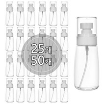 [25개묶음판매] UPG PETG 친환경 스프레이용기 30ml 60ml 80ml 100ml 페이셜 미스트 공병, 80ml 투명용기, 검정캡, 25개