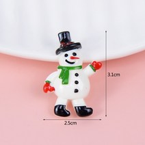 말발굽 편자 10pcs 크리스마스 트리 신발 눈사람 선물 디저트 만화 diy 수지 flatback 마이크로 풍경 공예 크리스마스 장식 장식, p03