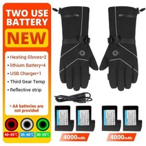 열선장갑 방수 오토바이 장갑 온열 USB 핸드 워머 전기 배터리 구동, A3 With 4pcs Battery