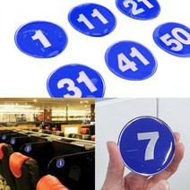 원형 62mm 숫자 테이블 에폭시 스티커 번호판 블루 1P 1~50, 제품선택, 21