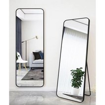 전신거울 스테인레스 고급 거울 이동식 스탠드 인테리어, 04.40x150클래식블랙
