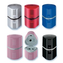 파버카스텔 연필깎이 색상랜덤 2001그립 트리오/미니 색연필깎이 핸들연필깎이 데스크 클램프, 그립 트리오 연필깎이