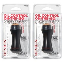 Revlon Oil Control On The Go 미국 레브론 화산석 롤러 오일 컨트롤 온더고 얼굴 기름 지성 피부 메이크업 수정 마무리 2팩, 한세트(2개)